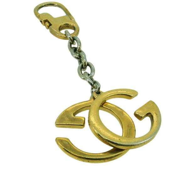 GUCCI key chain double-G Gold & Silver hardware Authentic - Picture 7 of 8